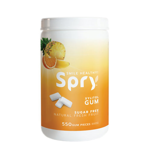 Spry Natural Fruit 550ct Xylitol Gum