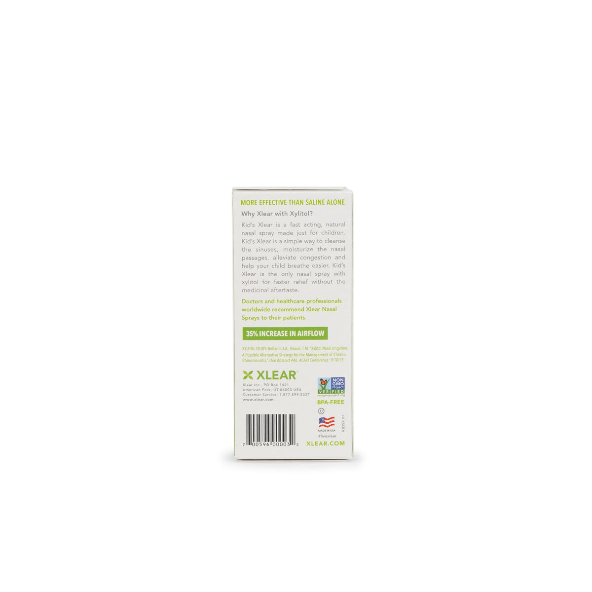Xlear® Kid’s Nasal Spray – .75 oz with Xylitol for Congestion Relief