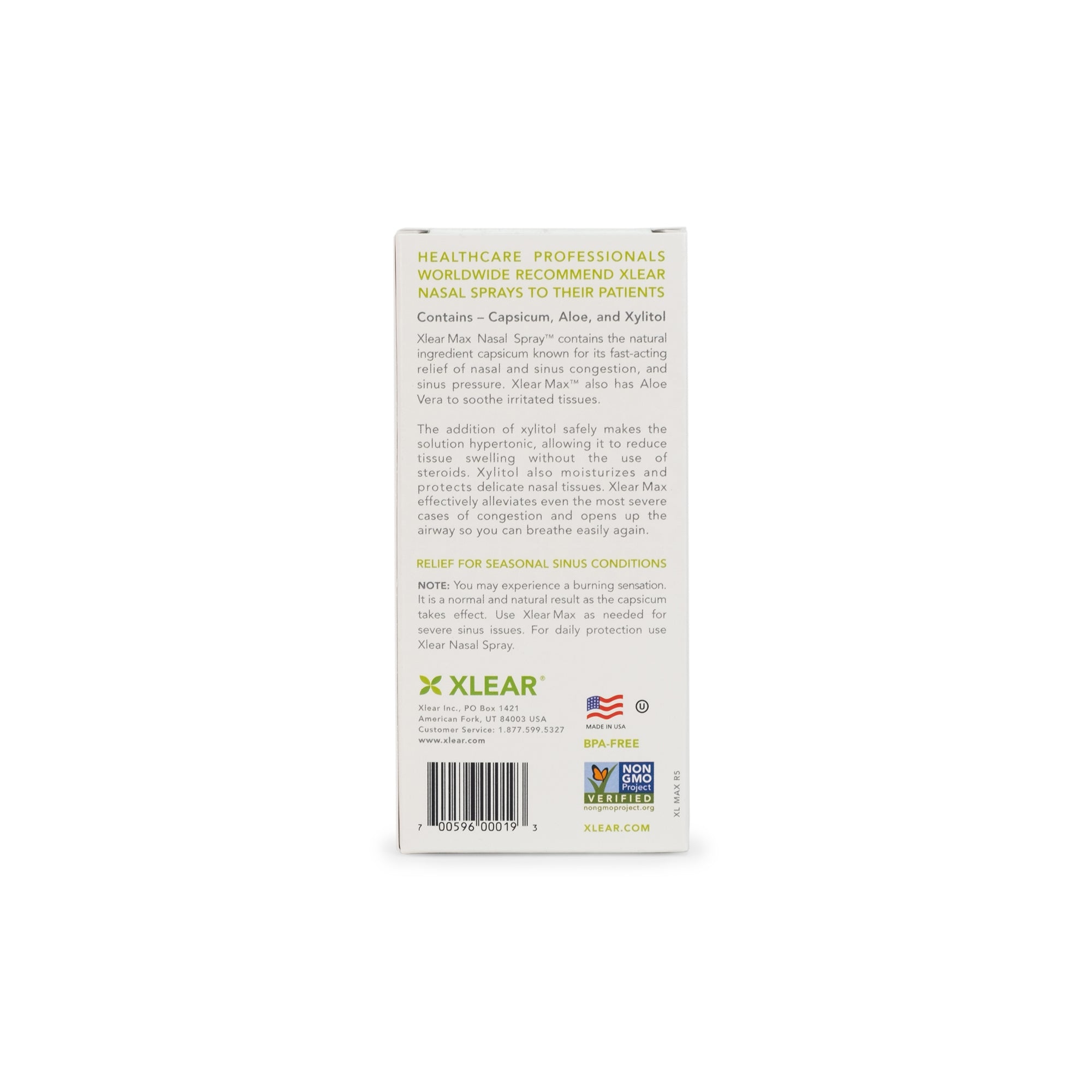 l carnitine nasal spray Xlear® MAX Nasal Spray with Capsicum & Aloe for Fast Congestion Relief