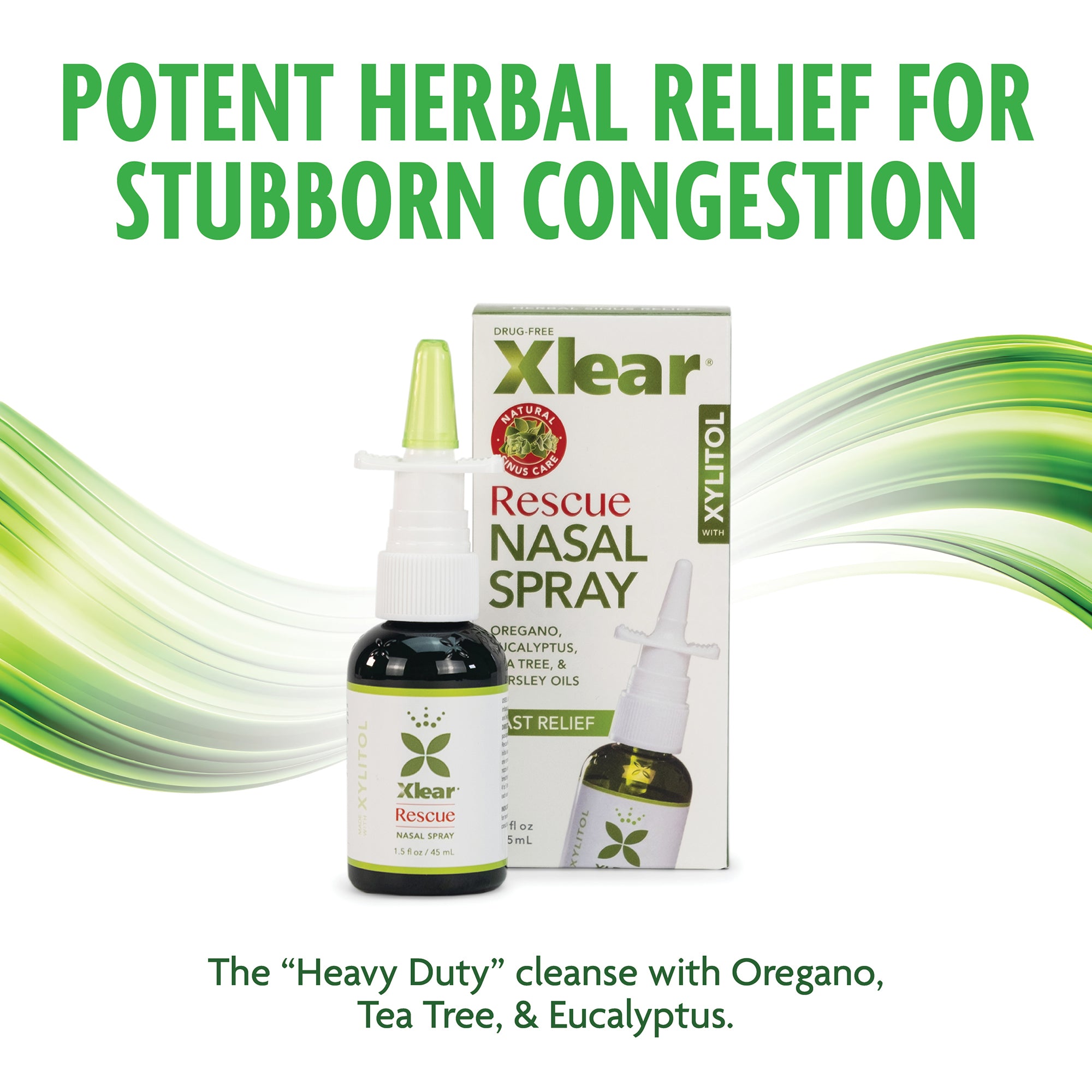 Xlear Rescue Nasal Spray – Fast Natural Relief from Congestion