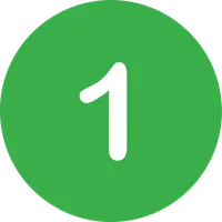 Green circle with the number '1' inside
