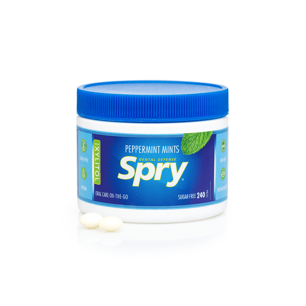 Spry Peppermint Mints 240 count with mints